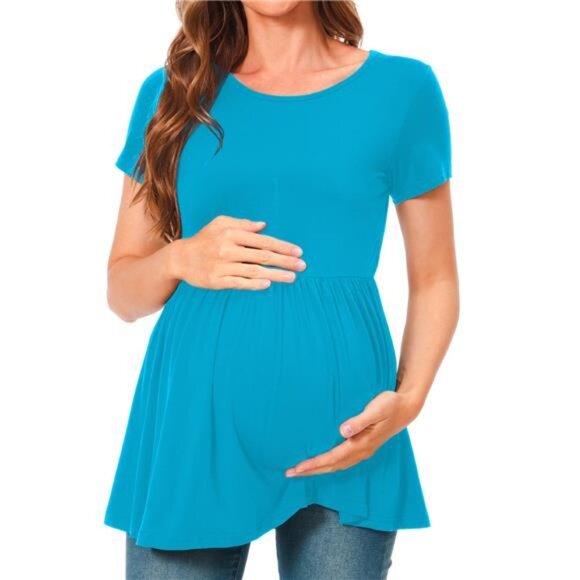 Women's Short Sleeve Maternity Shirts  3-Pack - Picture 2 of 7